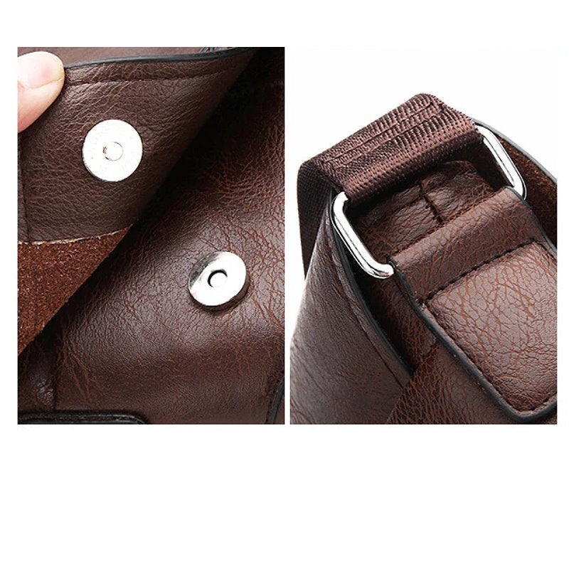 OSKA Men's Shoulder Crossbody Bag Pu Leather - Brown