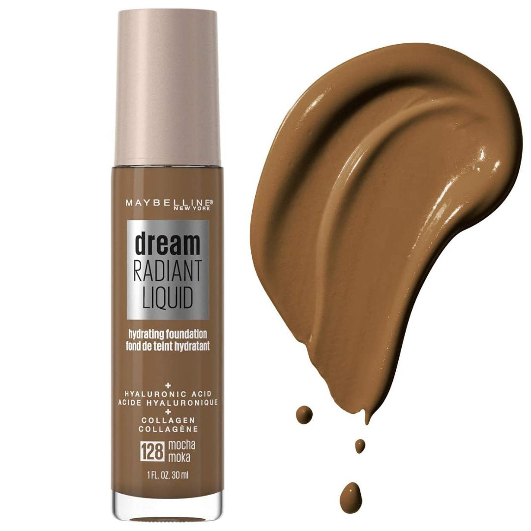 Maybelline Dream Radiant Liquid Hydrating Foundation 128 Mocha - Makeup Warehouse Australia