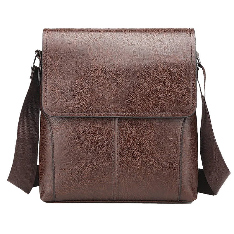 OSKA Men's Shoulder Bags Crossbody Pu Leather Brown - Makeup Warehouse Australia