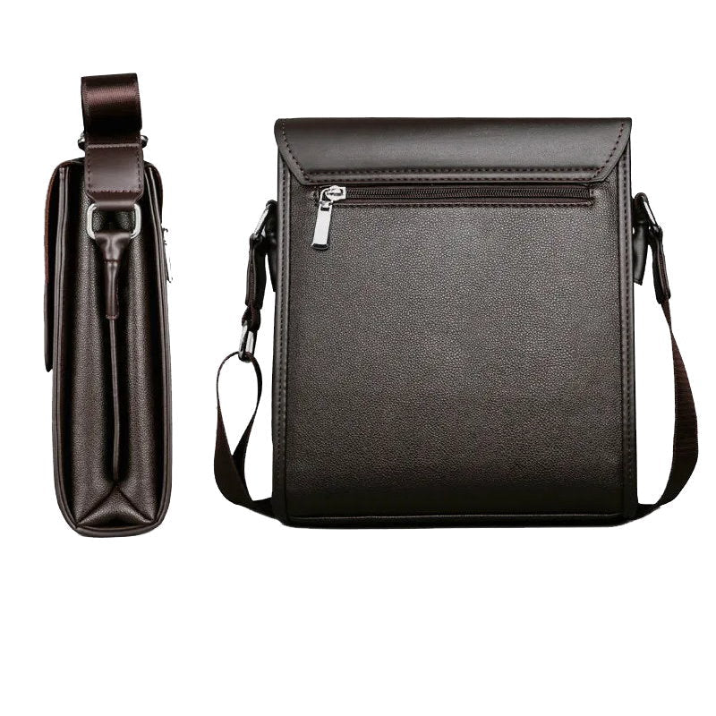 OSKA Men's Genuine Leather Shoulder Bag - Brown