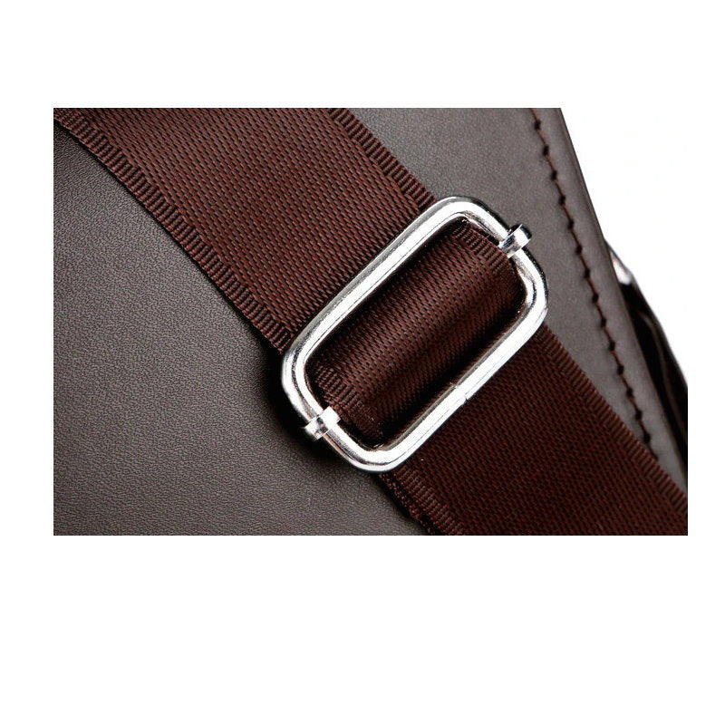 OSKA Men's Genuine Leather Shoulder Bag - Brown