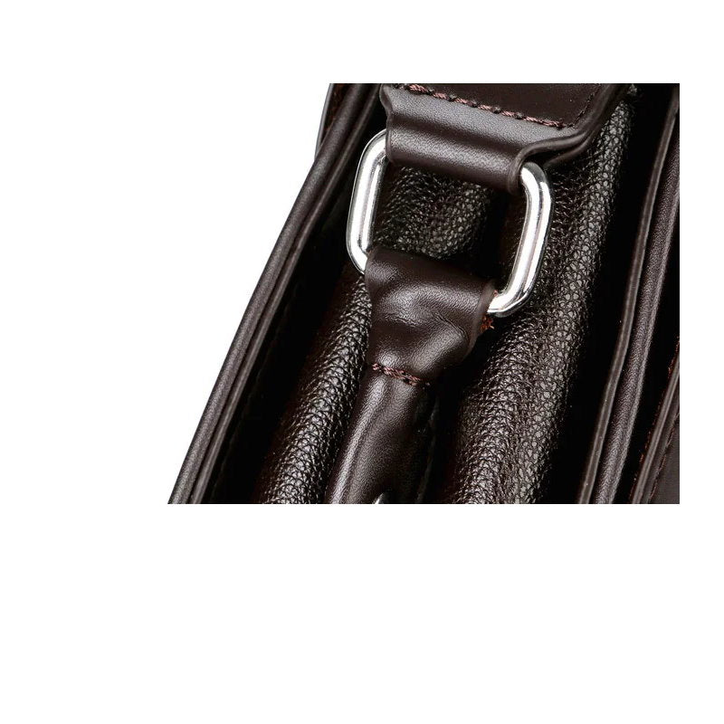 OSKA Men's Genuine Leather Shoulder Bag - Brown