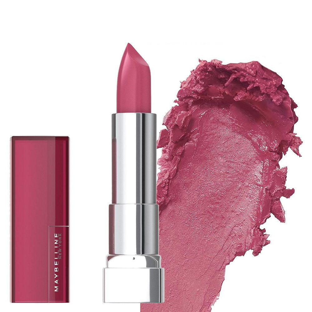 2pk SET Maybelline Color Sensational Creams Lipstick 244 Pink Score + Sky High Mascara 01 Very Black
