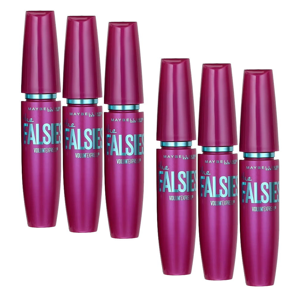 6x Maybelline the Falsies Volum Express Mascara 7.5ml 280 Blackest Black