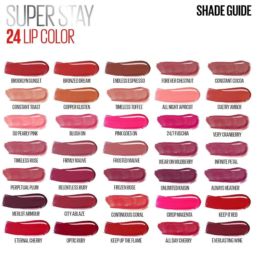 4x Maybelline Superstay 24 Hour Colour 2 Step Lipstick 310 Optic Ruby