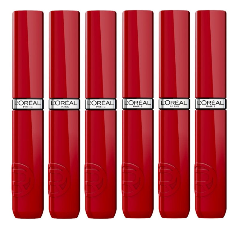 6x L'Oreal Paris Infallible Lacque Resistance Liquid Lipstick 4ml 420 Le Rouge Paris