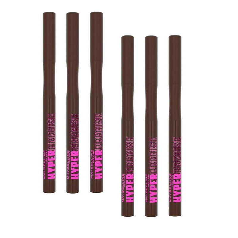 6x Maybelline Hyper Precise All Day Liquid Eyeliner 710 Forest Brown