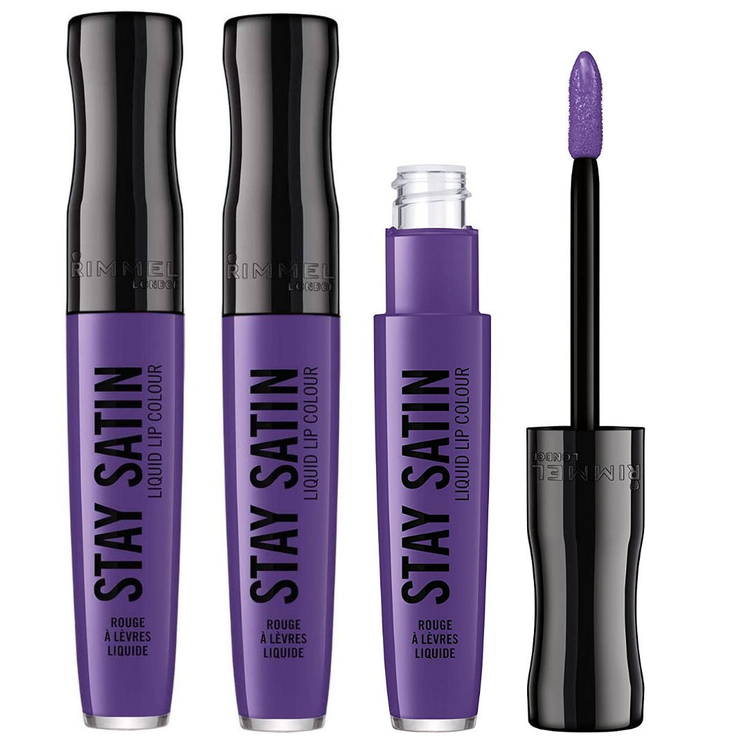 Buy Online Now - Rimmel Stay Satin Liquid Lip Colour 850 Atomic Purple - Makeup Warehouse Australia