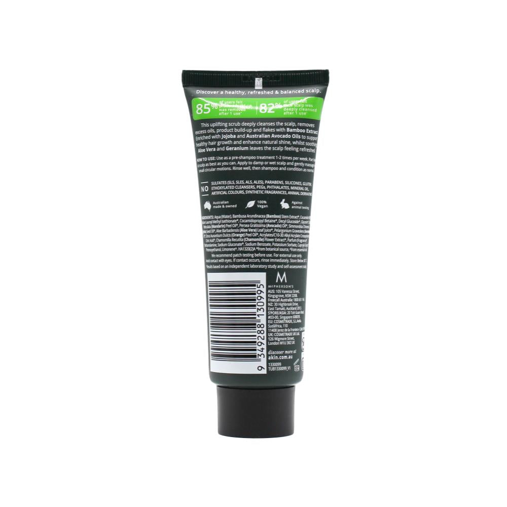 3x Akin Purifying Scalp Revival Scrub With Bamboo Extract, Australian Avocado, Orange & Mandarin Oils 100ml