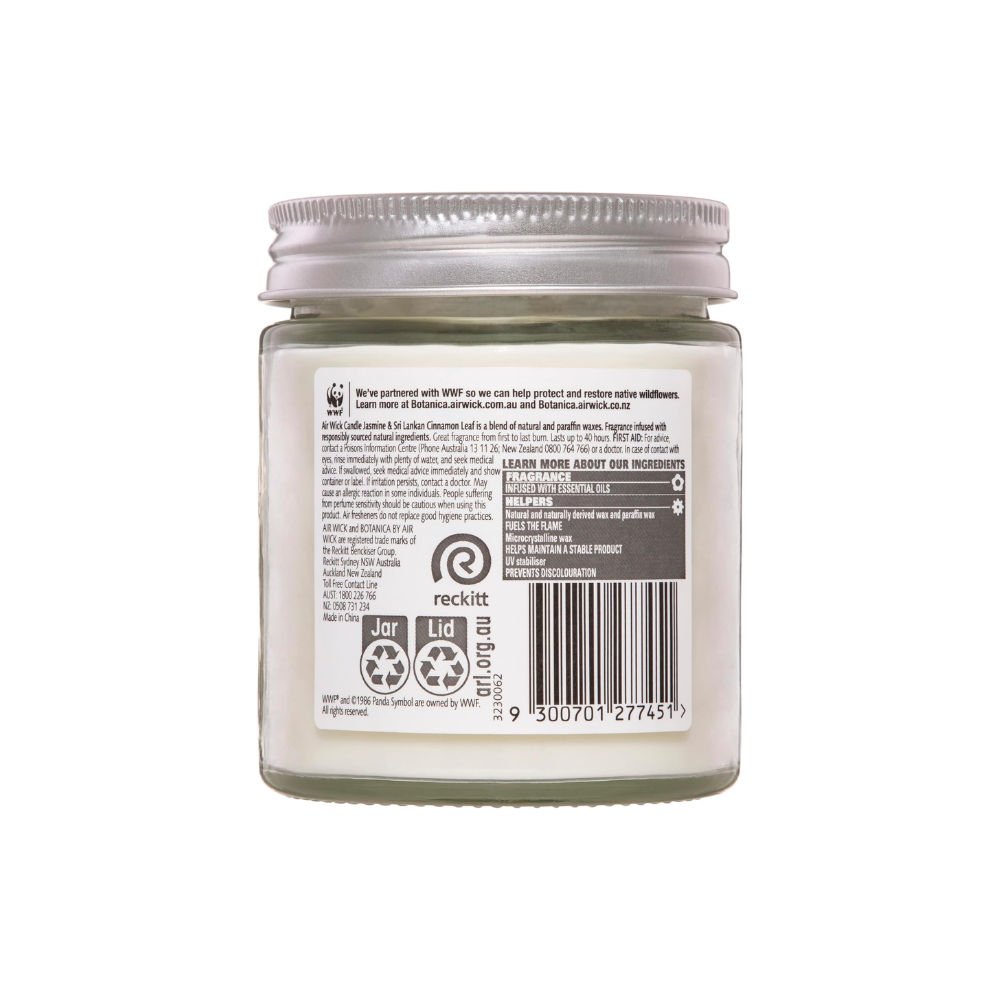 Air Wick Botanica Jasmine and Sri Lankan Cinnamon Leaf Candle 205g