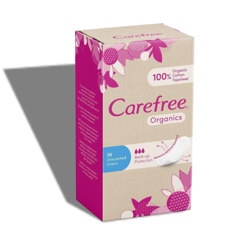 10x Carefree Organic Liner Original Unscented 30pk