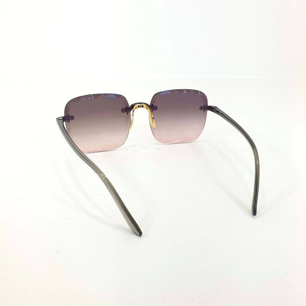 Rosy Lane Classic Vintage Square Sunglasses Grey Pink - Makeup Warehouse Australia
