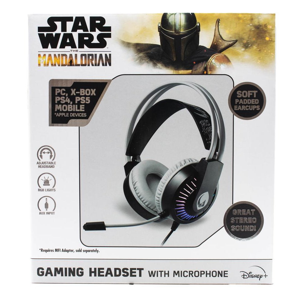 2x Disney Star Wars The Mandalorian Gaming Headset with Microphone