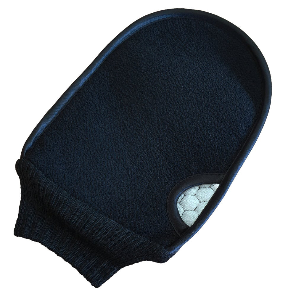 4pk Exfoliating Glove Dual Sided with Thumb Hole Black - Skincare Tanning Makeup Warehouse Australia