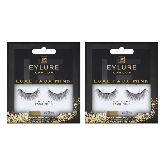 2x Eylure London Luxe Opulent Faux Mink Effect False Lashes