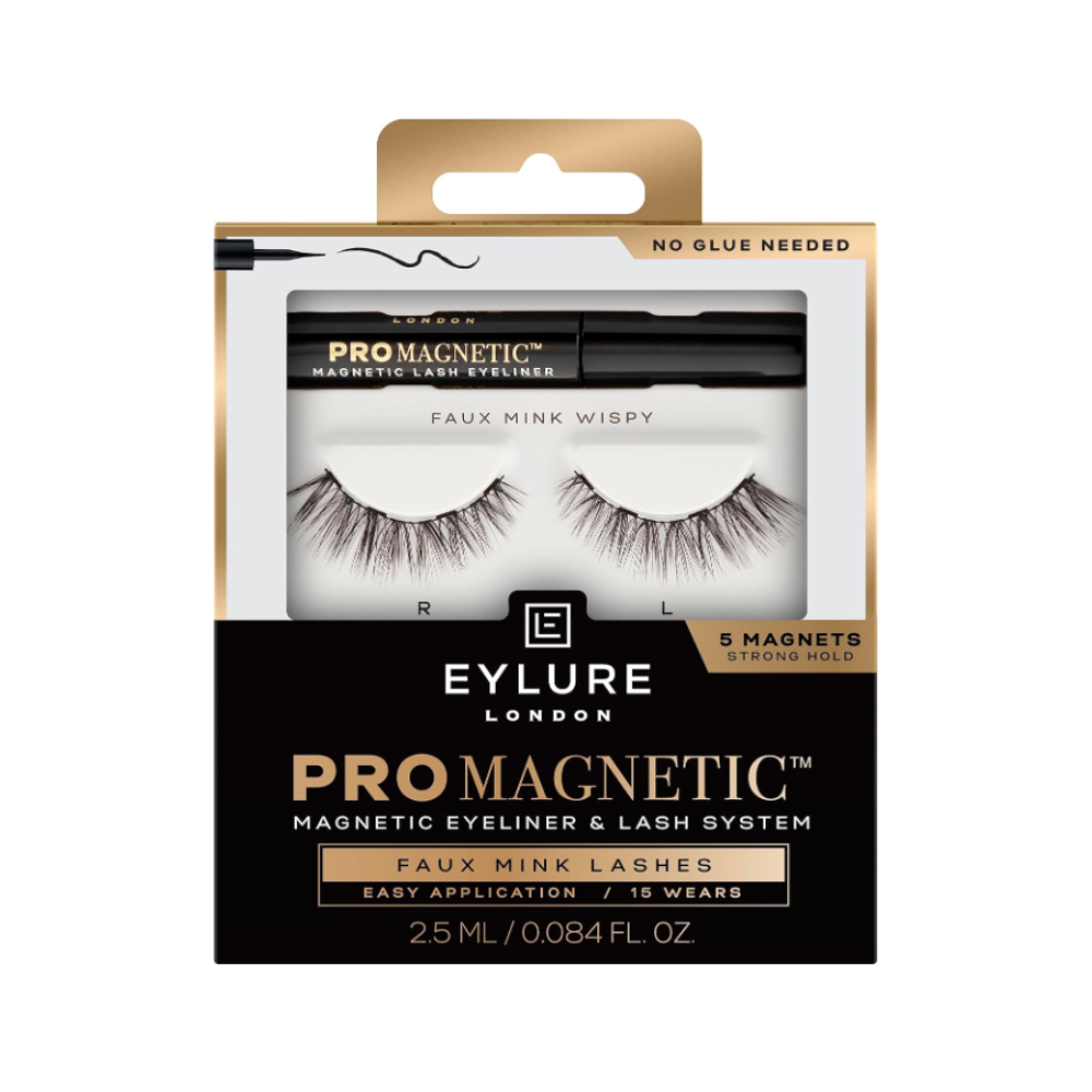 4x Eylure London Pro Magnetic Eyeliner & Lash System False Lashes 2.5mL Faux Mink Wispy