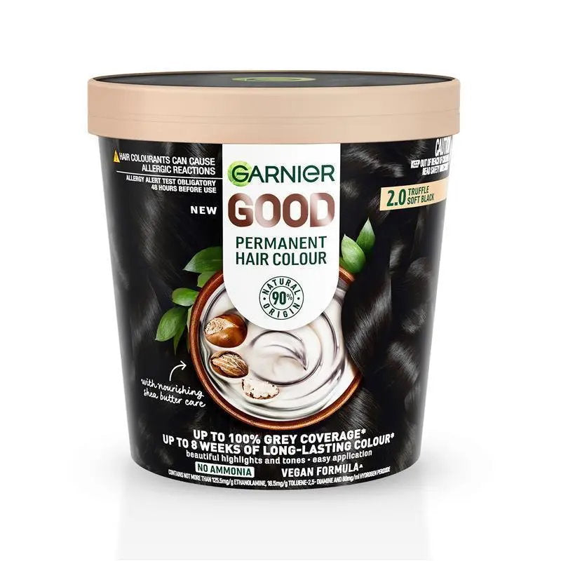 12x Garnier Good Permanent Hair Colour 2.0 Truffle Soft Black