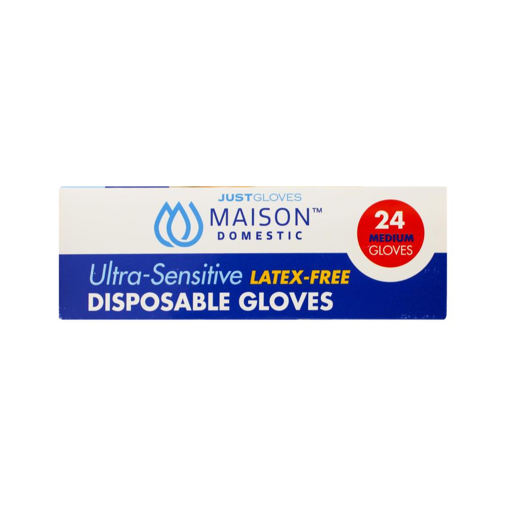 4x Just Gloves Ultra-Sensitive Latex Free Disposable Gloves 24 Medium Gloves
