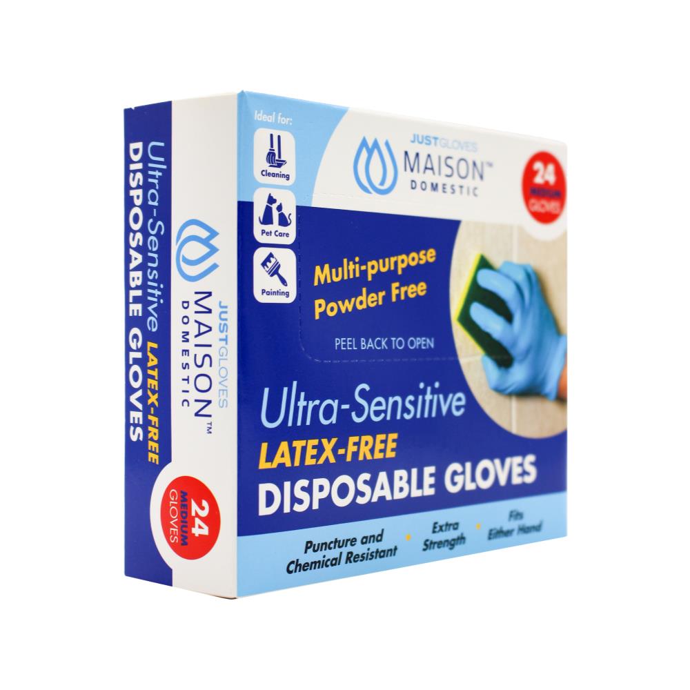 4x Just Gloves Ultra-Sensitive Latex Free Disposable Gloves 24 Medium Gloves