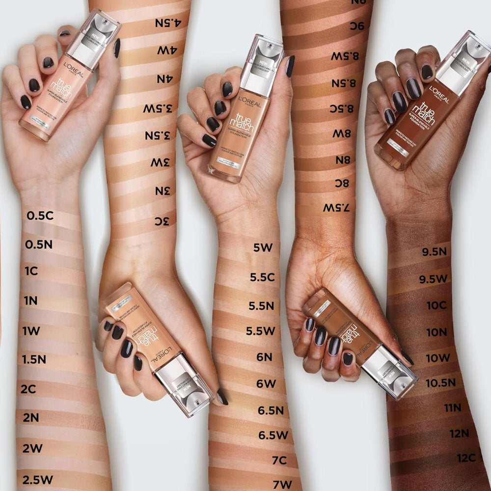 6x L'Oreal Paris True Match Super Blendable Liquid Foundation 30ml 5W Golden Sand