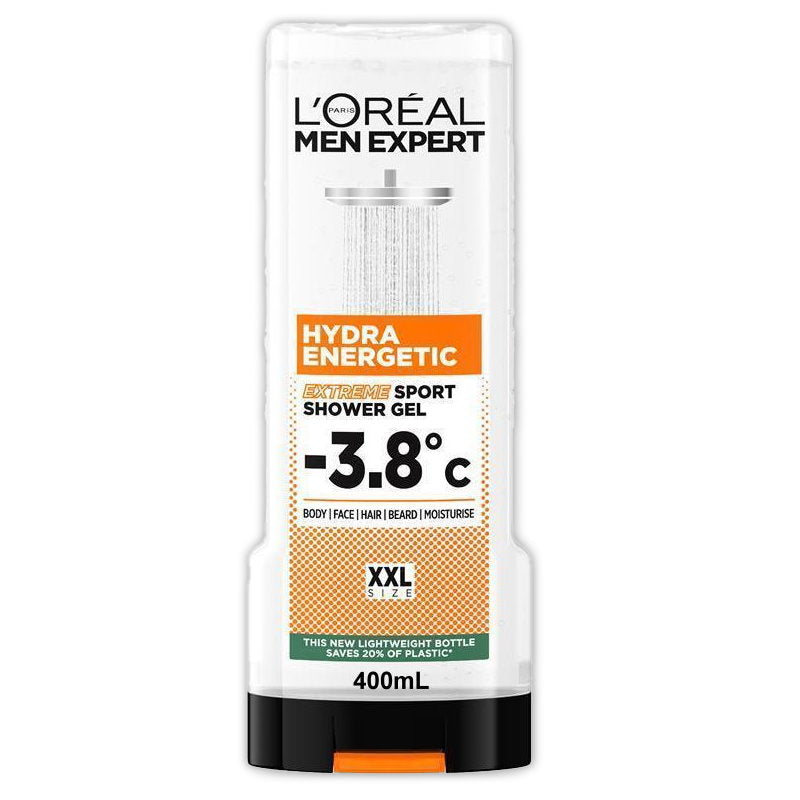 6x L'Oreal Men Expert Hydra Energetic Extreme Sport Shower Gel 400ml