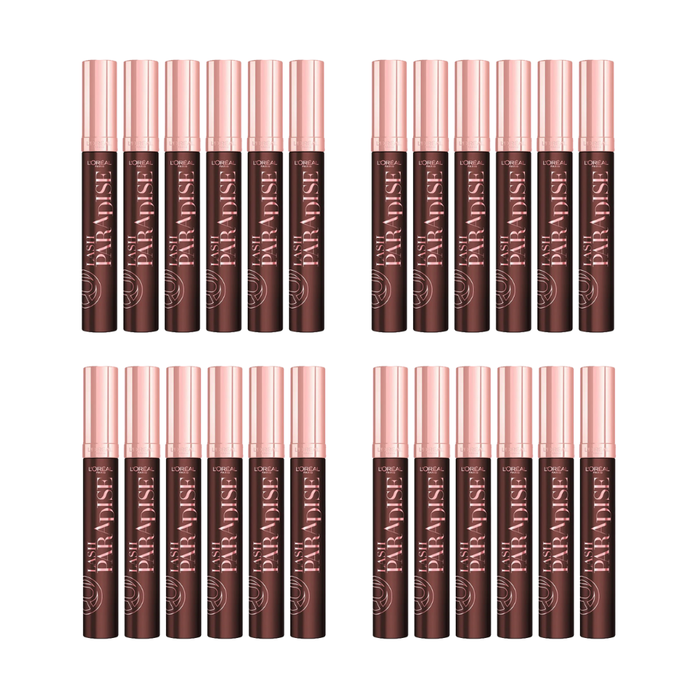 24x L'Oreal Paris Lash Paradise Mascara 6.4ml Black Brown