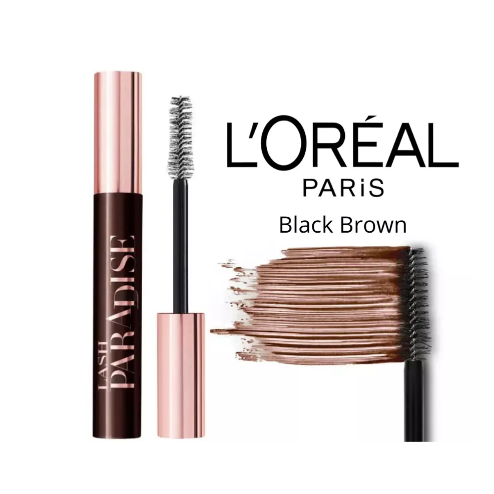 9x L'Oreal Paris Lash Paradise Mascara 6.4ml Black Brown