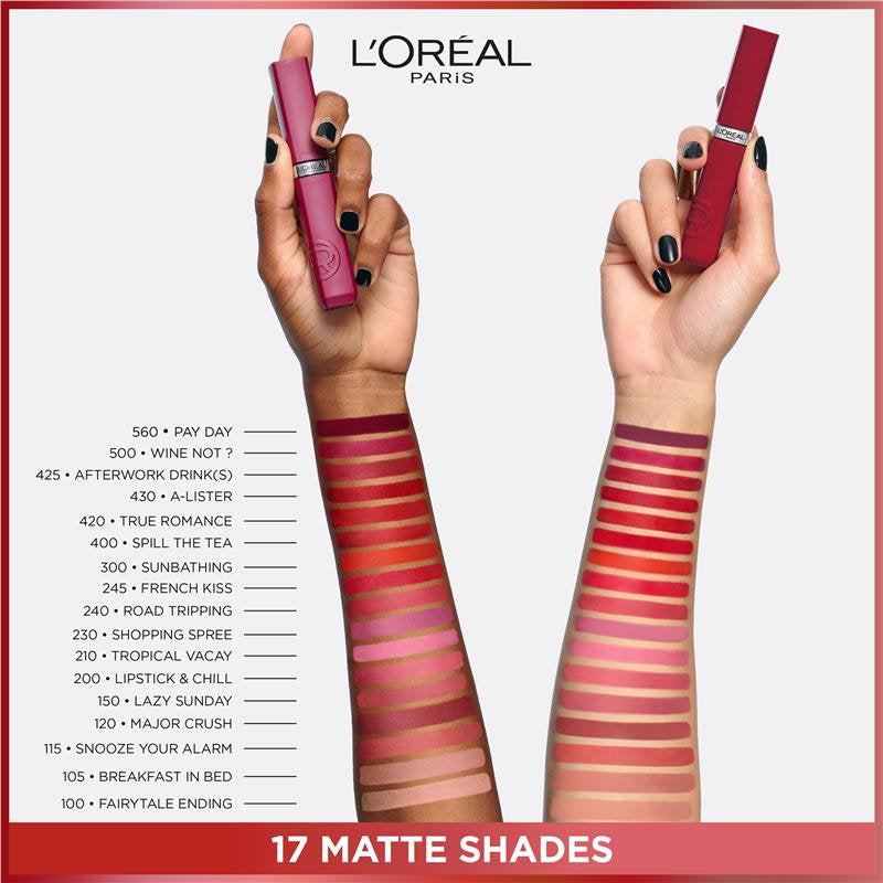 12x L'Oreal Paris Le Matte Resistance Liquid Lipstick 5ml 300 Sunbathing