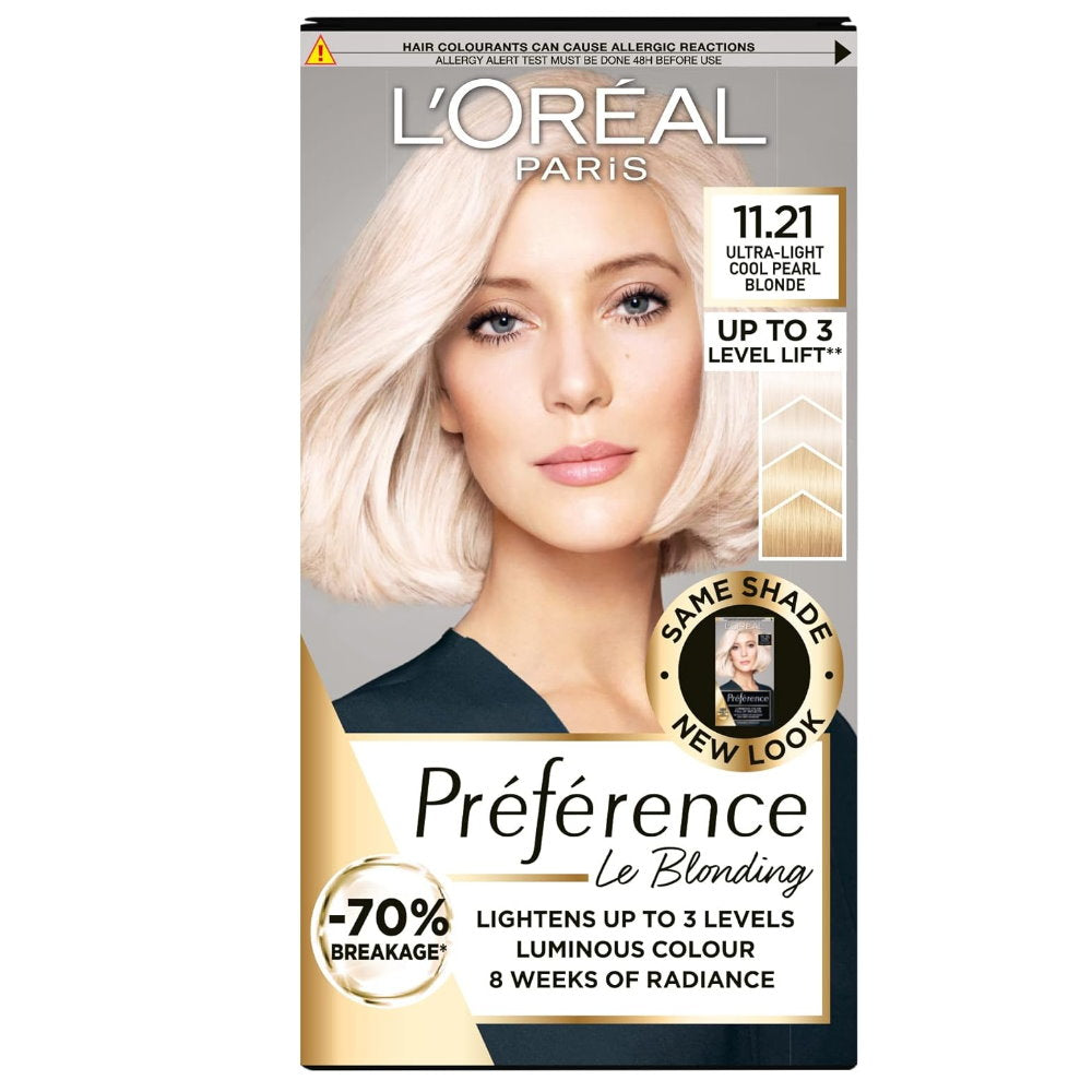 12x L'Oreal Paris Preference Hair Colour 11.21 Moscow Ultra Light Cool Pearl Blonde