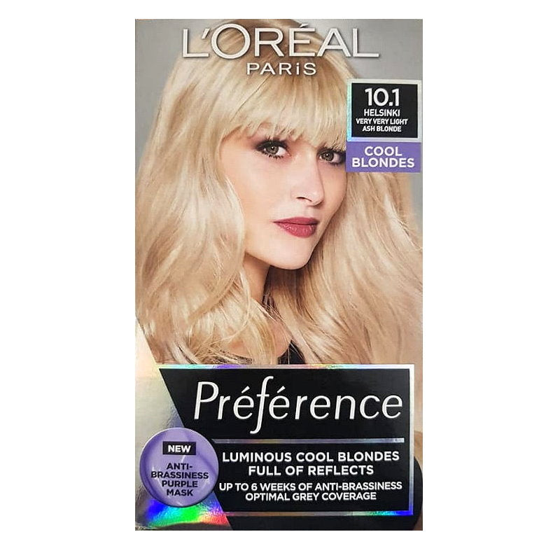 12x L'Oreal Paris Preference Permanent Hair Colour 10.1 Helsinki