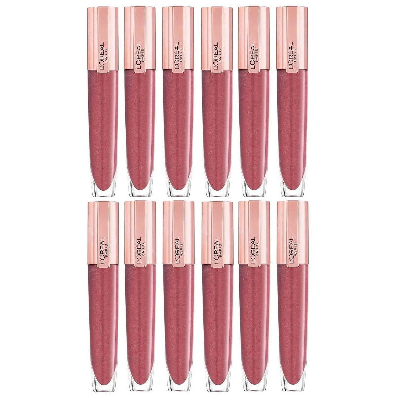 12x L'Oreal Paris Rouge Signature Plump Lip Gloss 7ml 404 I Assert