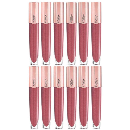 12x L'Oreal Paris Rouge Signature Plump Lip Gloss 7ml 404 I Assert