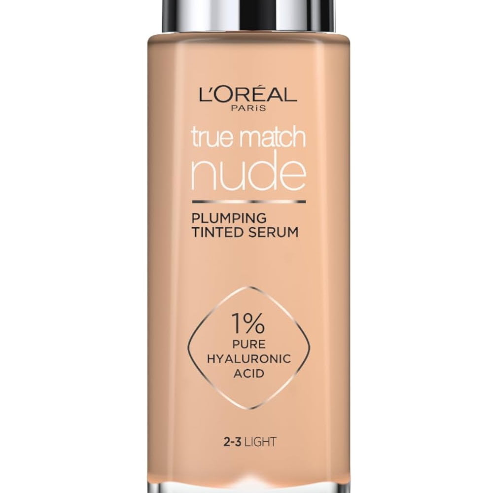 3x L'Oreal Paris True Match Nude Plumping Tinted Serum 30ml 2-3 Light