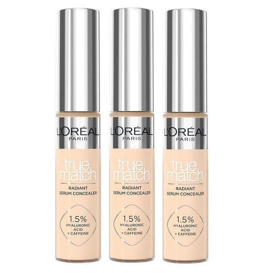 3x L'Oreal Paris True Match Radiant Serum Concealer 11ml 2R Light Medium