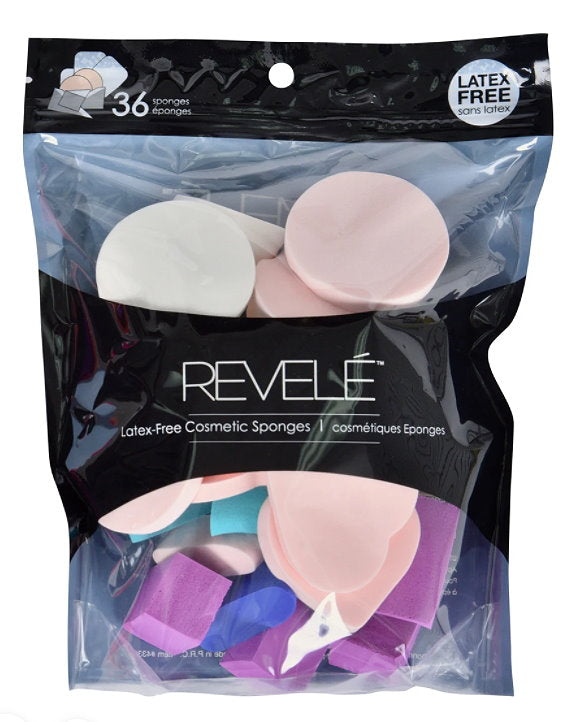 2x REVELE Latex Free Makeup Sponges for Foundation Cream and Powder 36 Pcs
