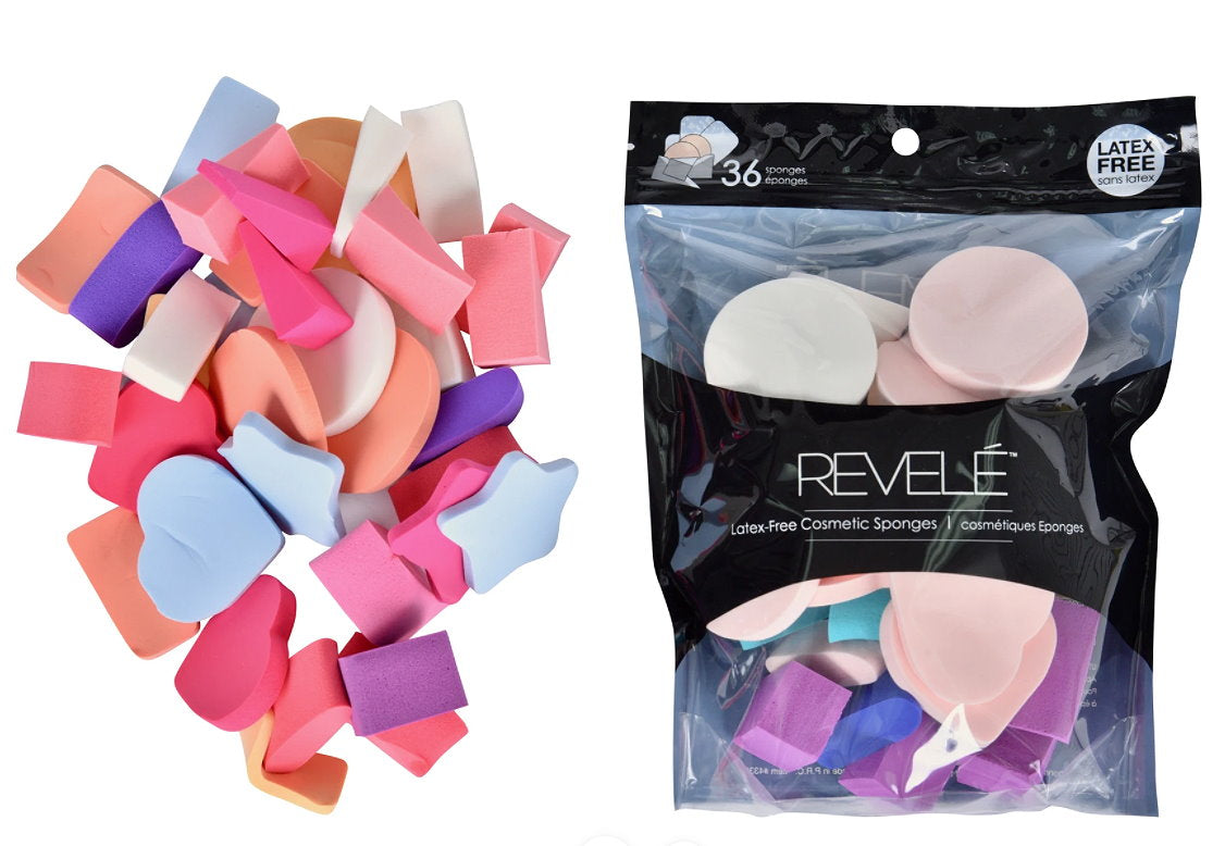 2x REVELE Latex Free Makeup Sponges for Foundation Cream and Powder 36 Pcs