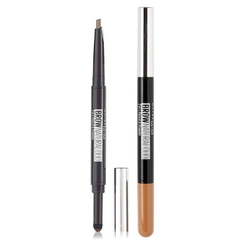 4x Maybelline Brow Natural Duo Define & Fill Duo Light Brown (Carded)