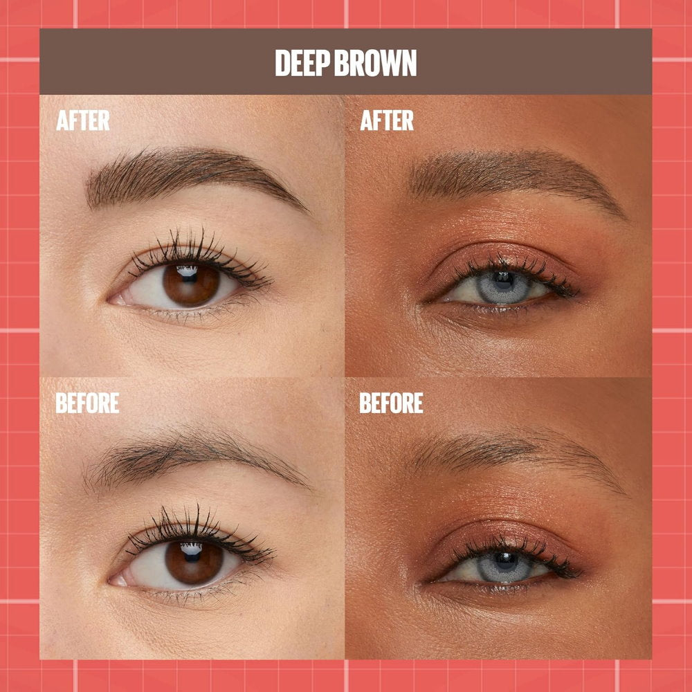3x Maybelline Build A Brow 2 in 1 Pen Sealing Gel Eyebrow 260 Deep Brown