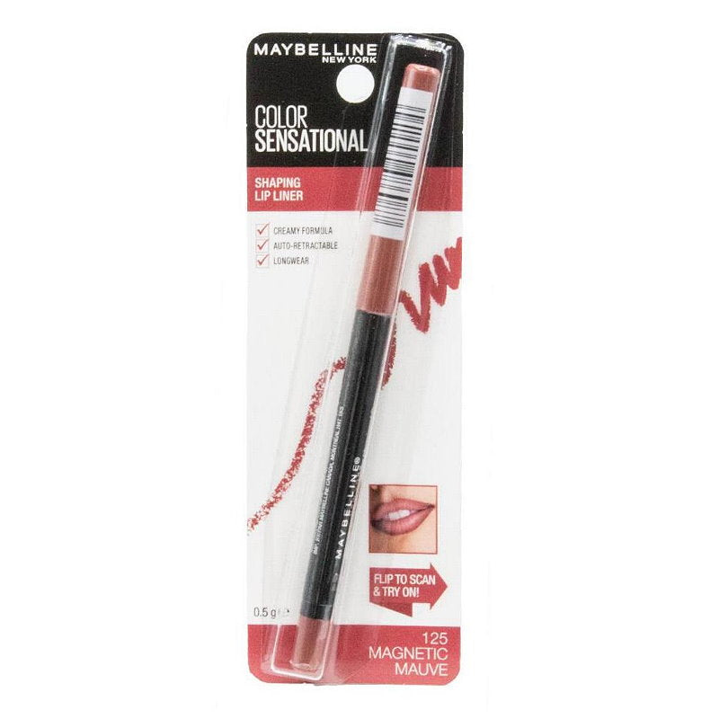 6x Maybelline Color Sensational Shaping Lip Liner - 125 Magnetic Mauve