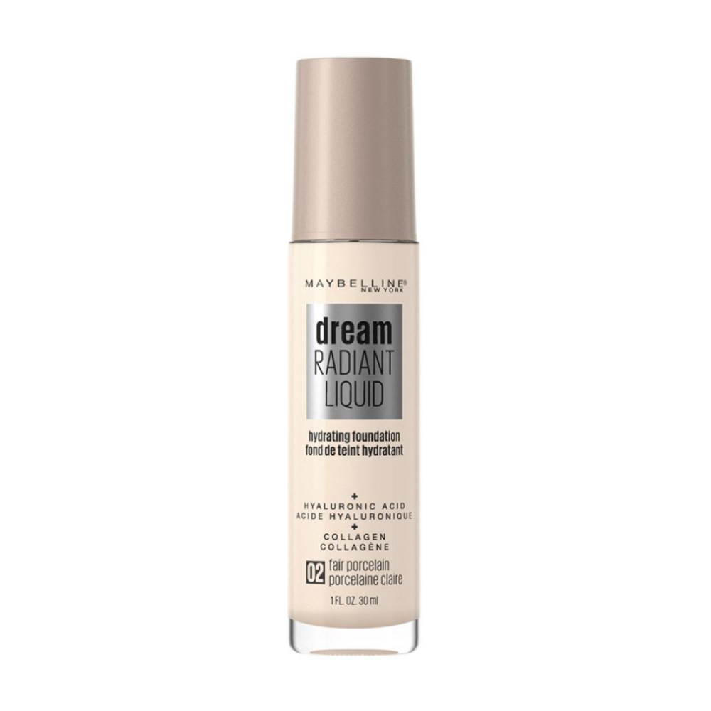 4x Maybelline Dream Radiant Liquid Foundation 30ml 02 Fair Porcelain