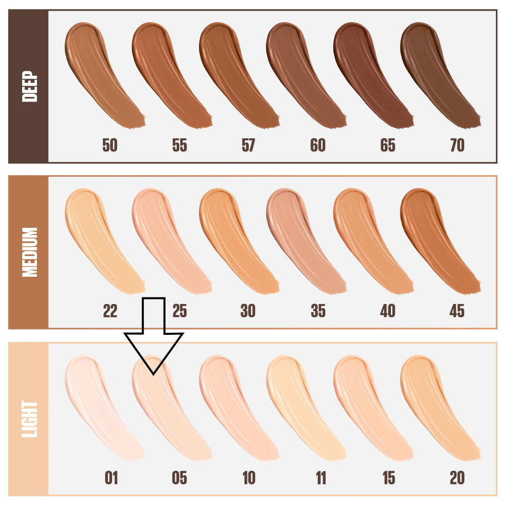 3x Maybelline Fit Me Natural Coverage Concealer 6.8ml 05 Ivory