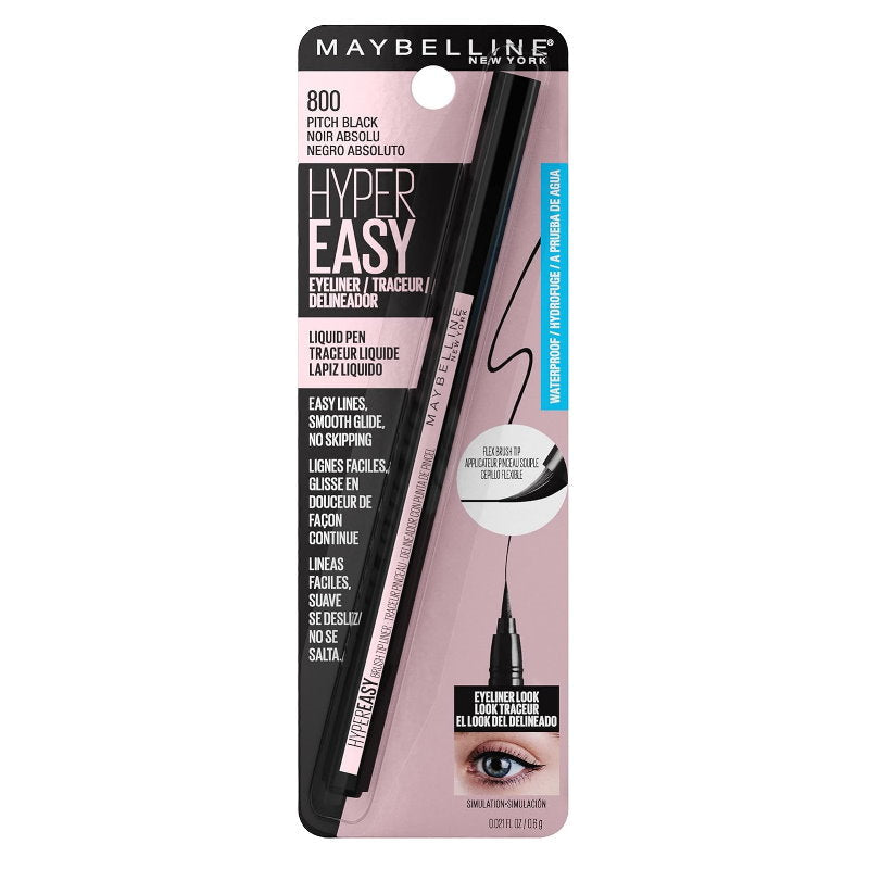 3x Maybelline Hyper Easy Liquid Pen Eyeliner 800 Pitch Black
