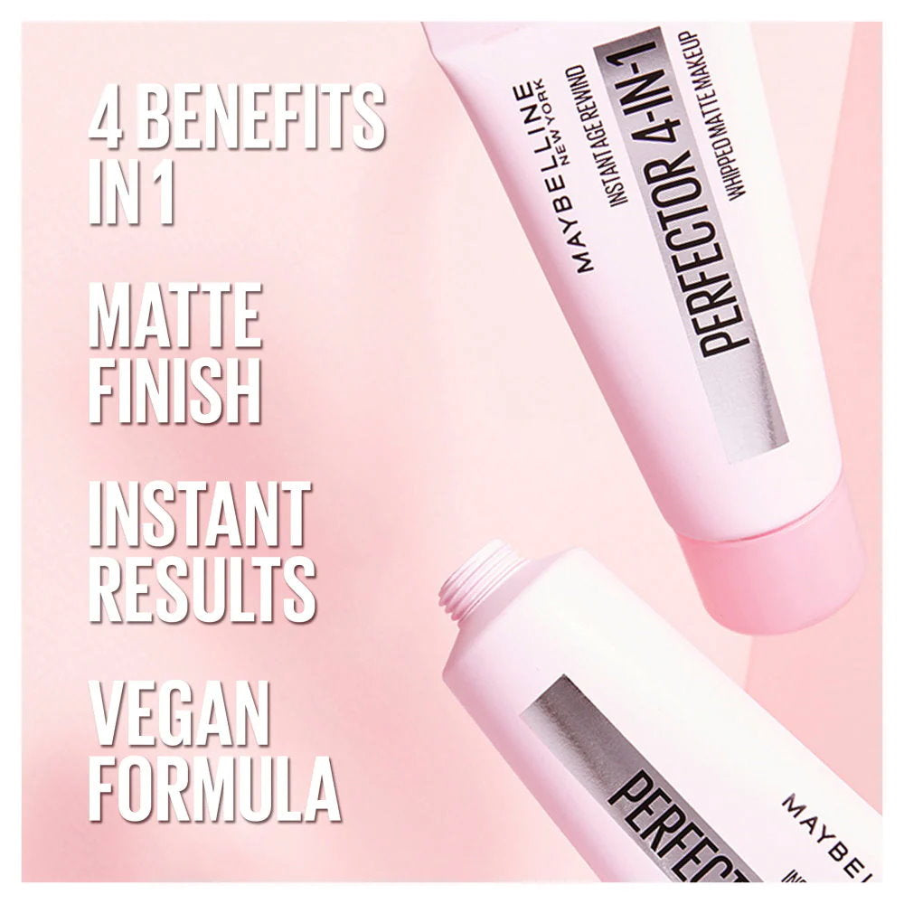3x Maybelline Instant Age Rewind Instant Perfector 4 In 1 Matte Makeup 30ml 00 Fair Light