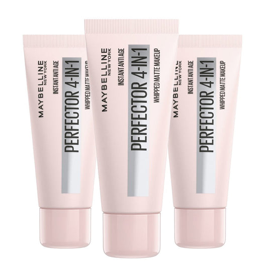 3x Maybelline Instant Age Rewind Instant Perfector 4 In 1 Matte Makeup 30ml 00 Fair Light
