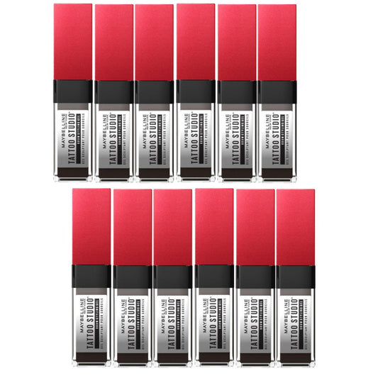 12x Maybelline Tattoo Brow 3 Day 262 Black Brown