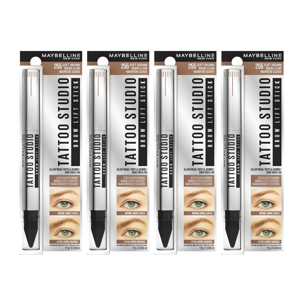 4x Maybelline Tattoo Brow Lift Stick Eyebrow Pen 255 Soft Brown