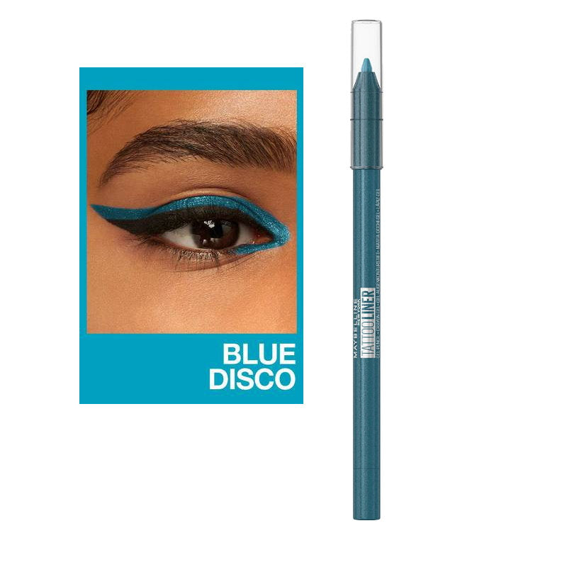 3x Maybelline Tattoo Gel Pencil Eyeliner 1.3g 814 Blue Disco