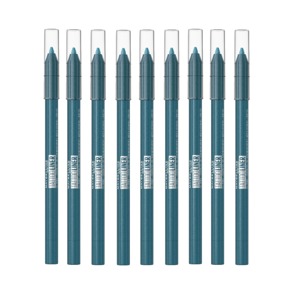 9x Maybelline Tattoo Gel Pencil Eyeliner 1.3g 814 Blue Disco