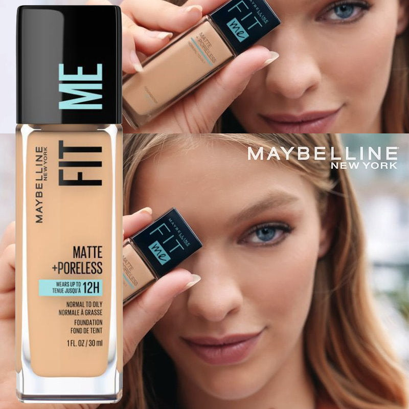 2x Maybelline Fit Me Matte Poreless Foundation 220 Natural Beige 30ml