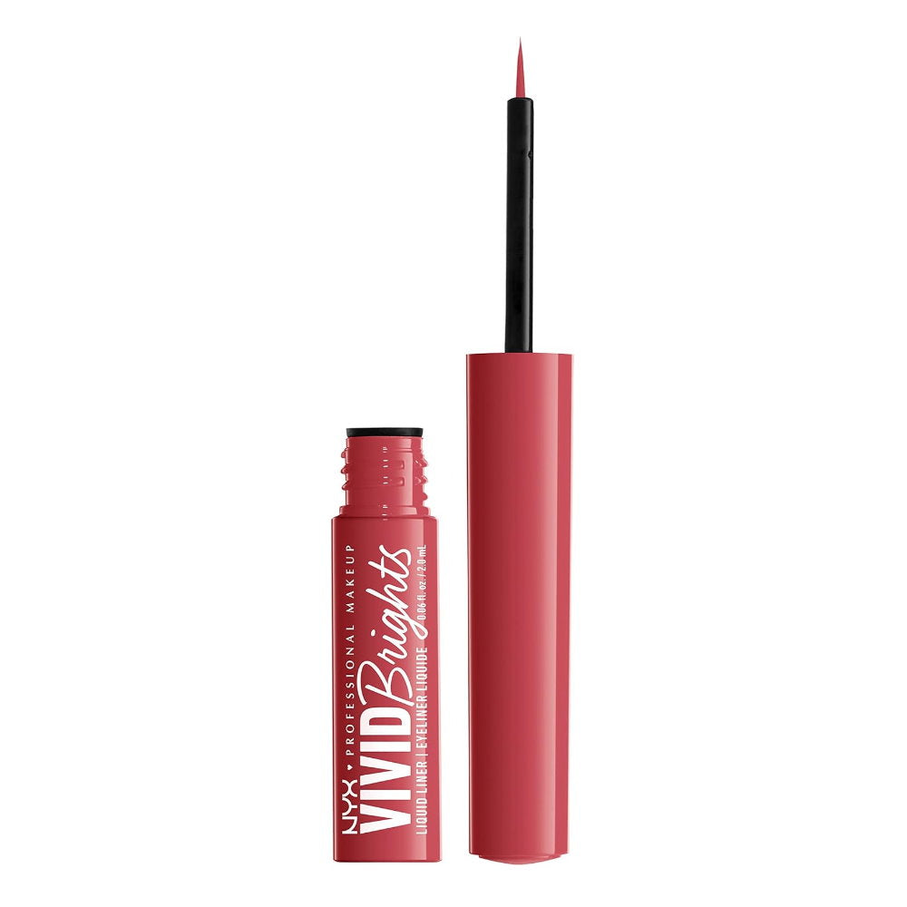 3x NYX Professional Makeup Vivid Bright Liquid Eye Liner 04 On Red 2mL